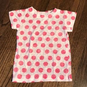 Stella Blu burnout T-shirt with pink polka dots